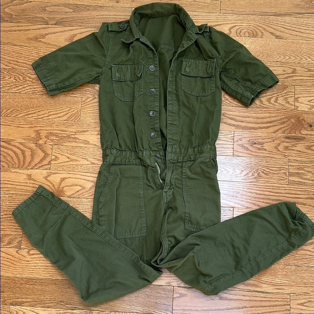 True Religion Olive Green Jumpsuit
